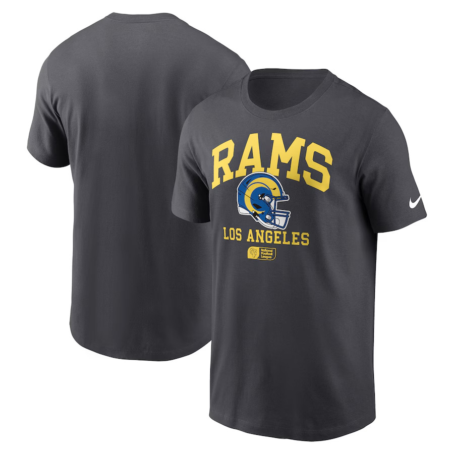 Men 2025 NFL Los Angeles Rams Grey T shirts